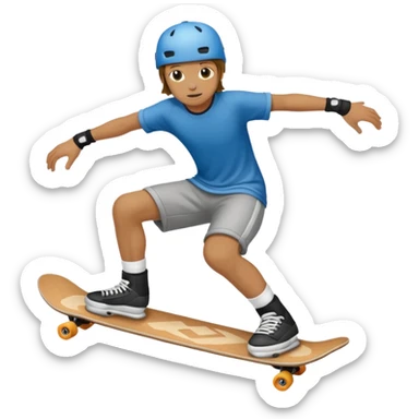 Knee pad skateboarder sticker