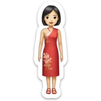 Fille chinoise sticker