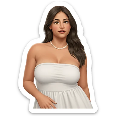 realistic night dress portrait sticker