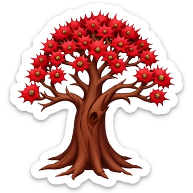 red thorn tree sticker