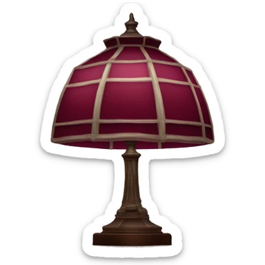 Tiffany lamp burgundy sticker