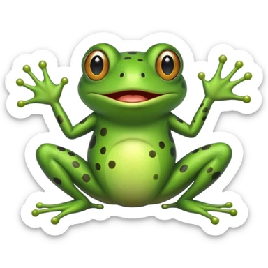 Frog breaking wind showing wind from bum sticker