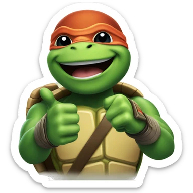 ninja turtle thumbs up sticker