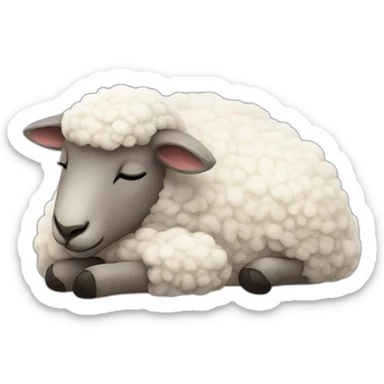 sheep sleep sticker