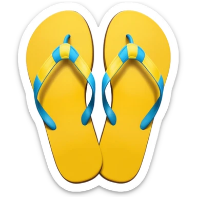 summer-themed emoji of a flip flop sticker