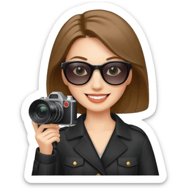 female papparazzo tabloid journalist sticker