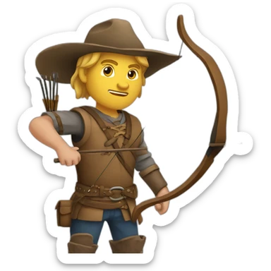 hillbilly medieval archer sticker