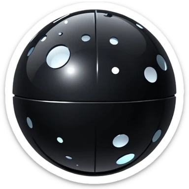 black sparkling disco ball sticker
