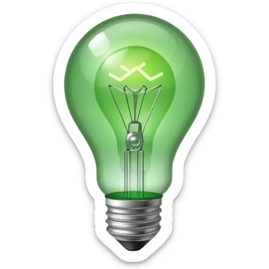 light bulb with a check mark next to it sticker