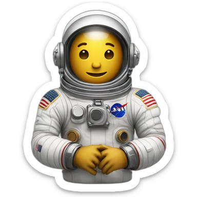 Astronaut with helmet closed swimming in a whiskey bottle sticker