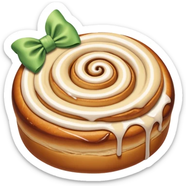 cinnamon roll bow sticker