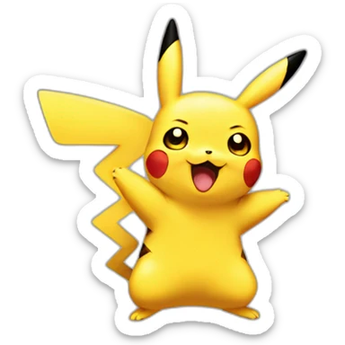 Pikachu laughting tear sticker