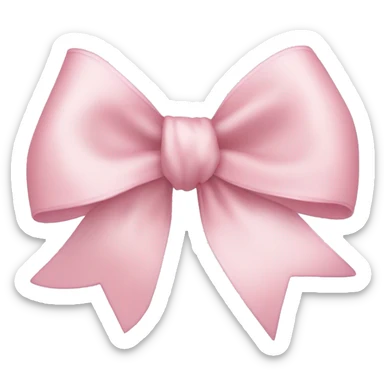 light pink ribbon bow sticker