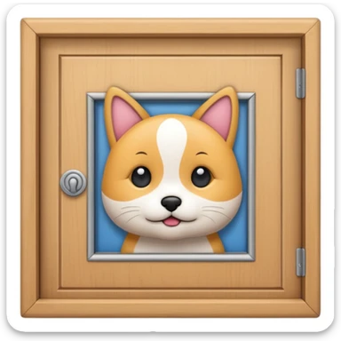 a pet door nothing else is seen  sticker