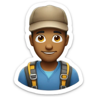 A developer wearing disney hat sticker