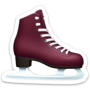 burgundy ice skates sticker
