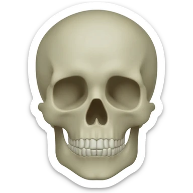 Skull face sticker