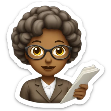 female genealogist conducting research sticker