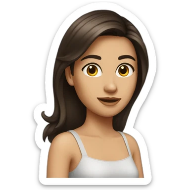 Brunette girl sticker