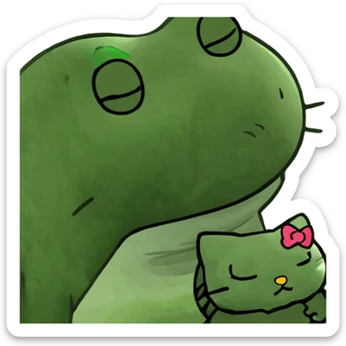 Hello kitty being sleepy  sticker