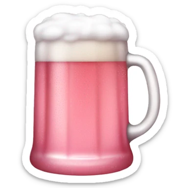 Pink beer with bubbles  sticker