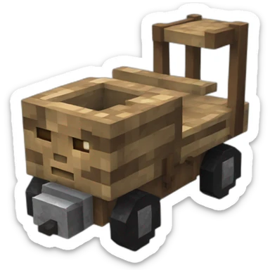 minecraft minecart sticker