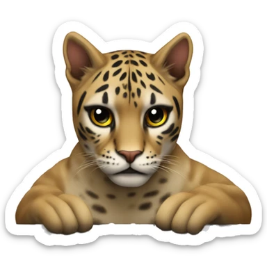 Panteras imponentes al teclado añadir  sticker