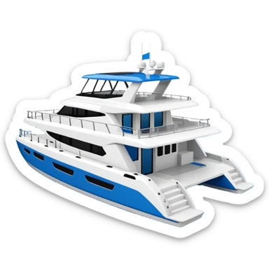 a lagoon SIXTY 7 power catamaran with no wording on it  sticker