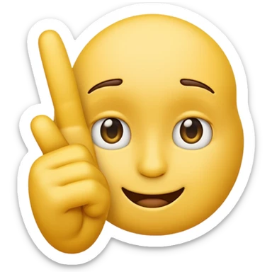 Shy emoji pointing fingers sticker