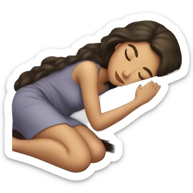 brunette girl sleep sticker
