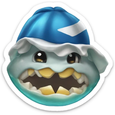 Delfín con corona sticker