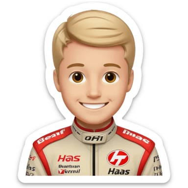 The Formula 1 Driver Oliver Bearman in Haas F1 Suit sticker