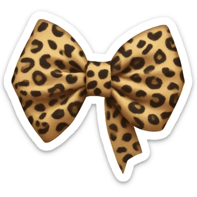 cheetah print bow  sticker