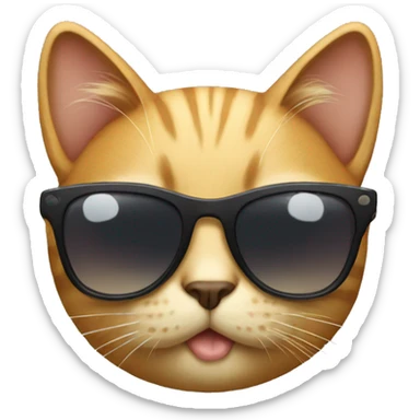 Cat with sunglasses sticker