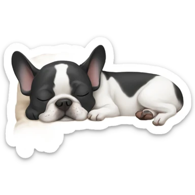 french bulldog sleeping with zzz text sticker