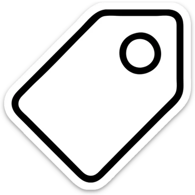 minimalist tag logo, simple icon, clean lines, no background sticker