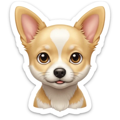 White terrier chihuahua mix  sticker
