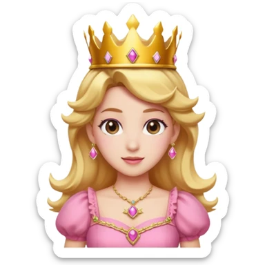 princess peach mixed with a peach sticker