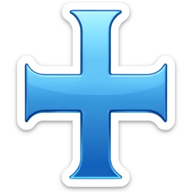 Blue plus(addition) symbol sticker