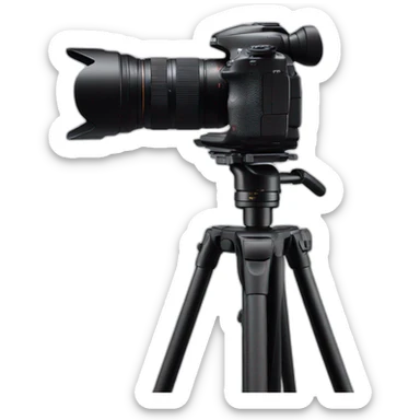 Sony camera on heavy-duty tripod sticker