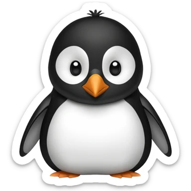 side eyeing penguin  sticker