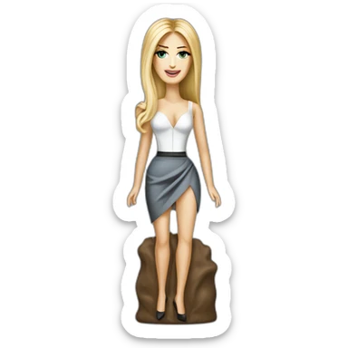 Trashy ivanka trump tall figurine sticker
