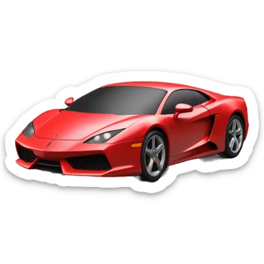exotic car red 3d sticker