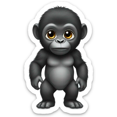 Baby Gorilla Wearing A Onesie sticker