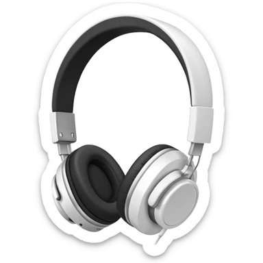 Audífonos blancos sticker