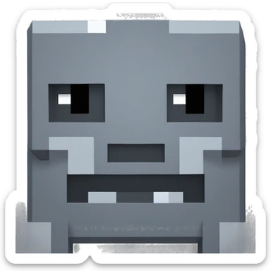 minecraft gray creeper of bedrock sticker