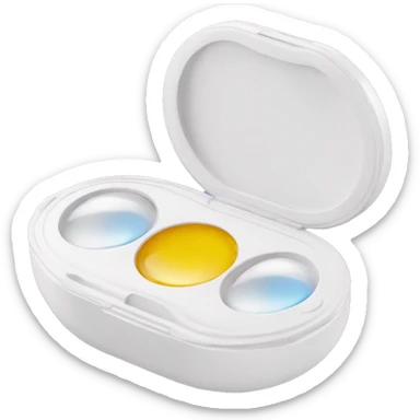 dual compartment prescription contact lens case sticker