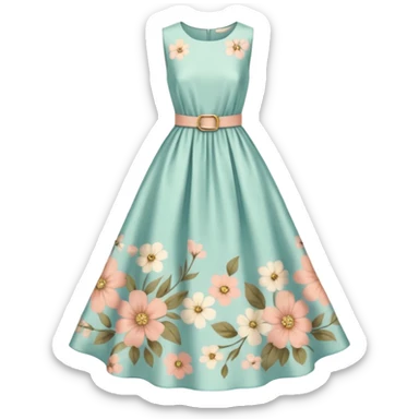 Cottagecore style  vintage material dress sticker