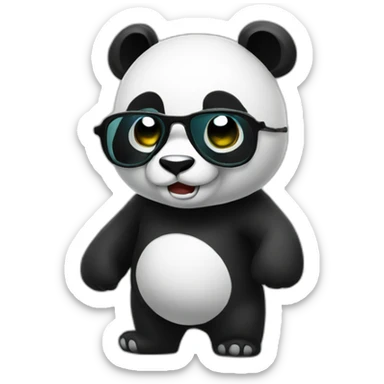 cool panda sticker
