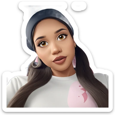 portrait of a girl in hat sticker